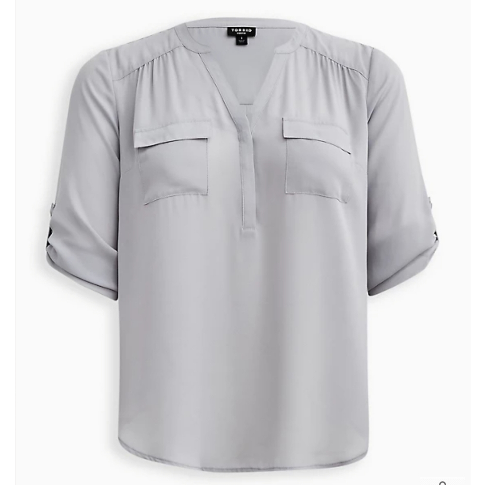Torrid Harper Georgette Pullover 3/4 Sleeve Blouse